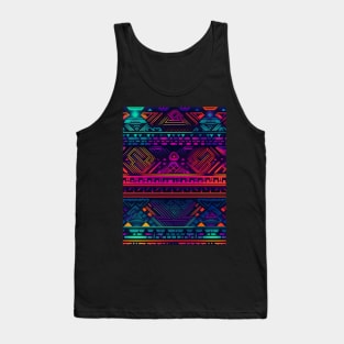 Neon Geometric Pattern Tank Top